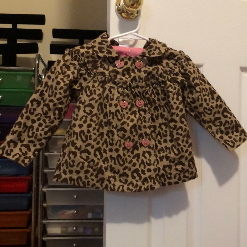 Gymboree corduroy leopard toddler coat